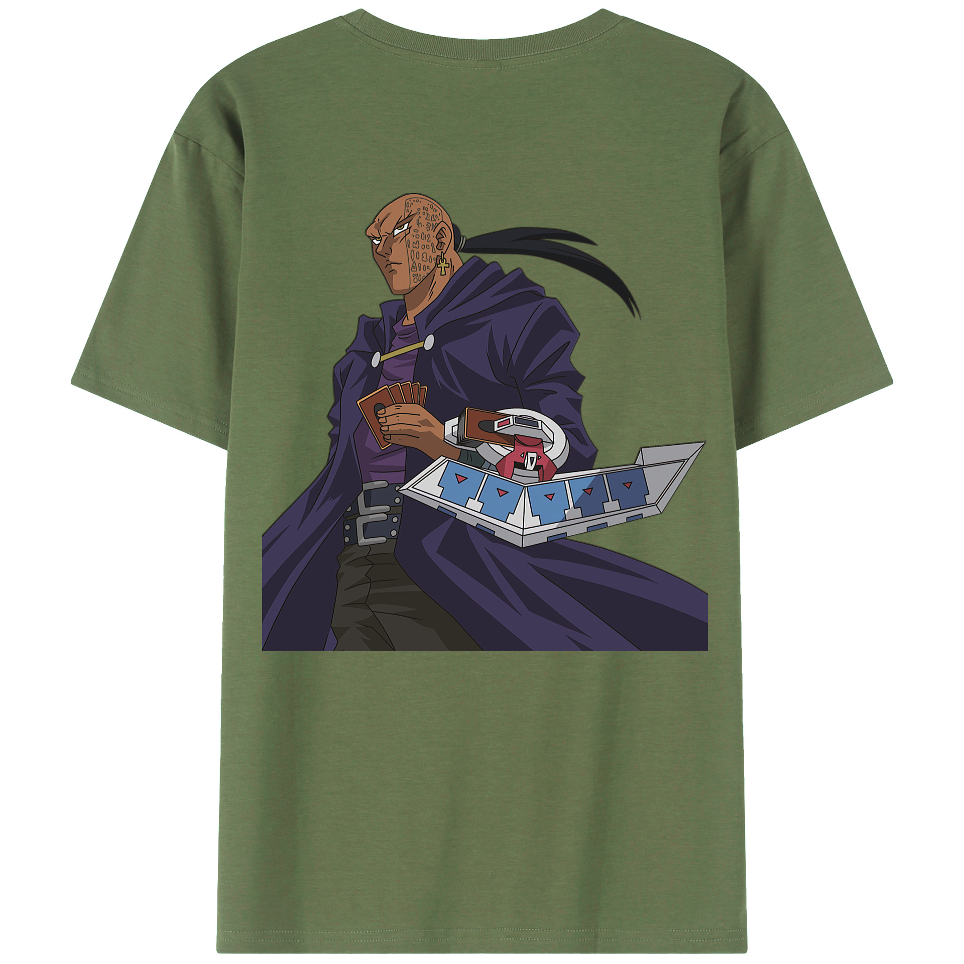 （画像用） 遊☆戯☆王 Yu-Gi-Oh! 綿100％ メンズ半袖Tシャツ（バックプリント） 通気性